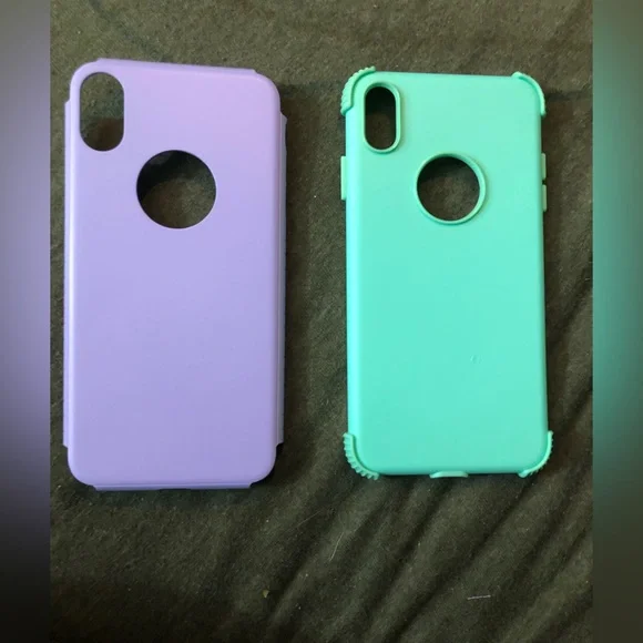 iPhone XS Max/ iPhone 8 Plus Purple & Teal 2 - Piece Phone Case - Picture 7 of 10